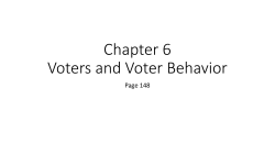 Chapter 6, Voters and Voting Behavior