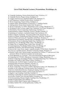 Workshops - Organic Gardening Simplified
