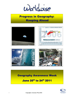 Progress in Geography: Keeping Ahead