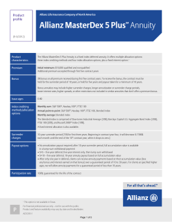 Allianz MasterDex 5 PlusSM Annuity