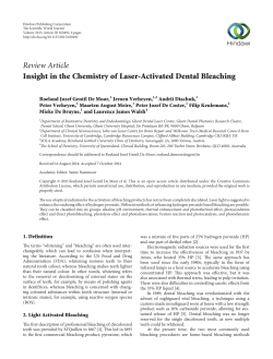 Review Article Insight in the Chemistry of Laser