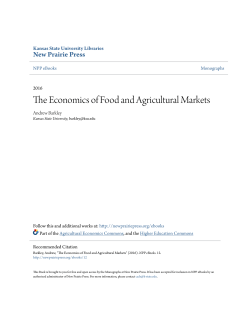 The Economics of Food and Agricultural Markets