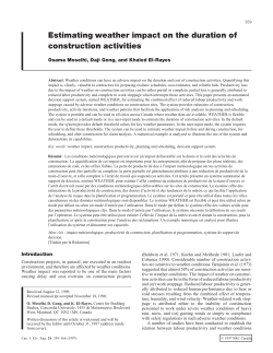 Estimating weather impact on the duration of
