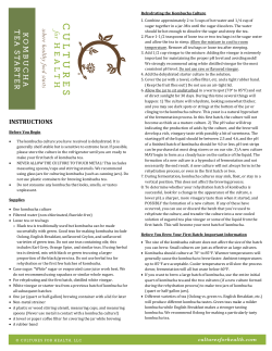 instructions - Cultures for Health