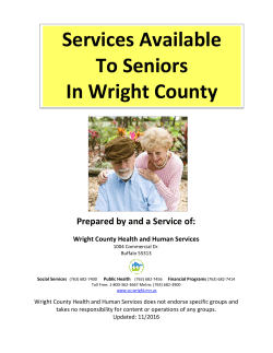 Services Available To Seniors In Wright County