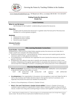 Finding Productive Resources