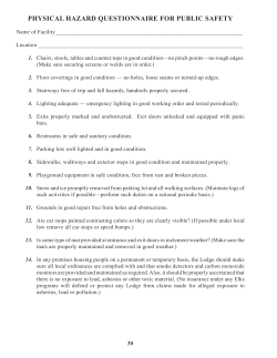 PHYSICAL HAzARD QUESTIONNAIRE FOR PUBLIC SAFETY
