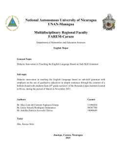 National Autonomous University of Nicaragua UNAN