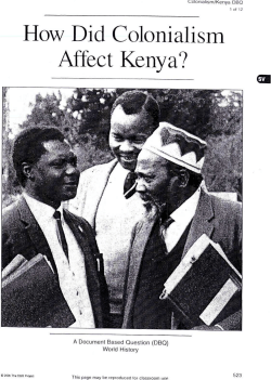 How Did Colonialism Affect Kenya?