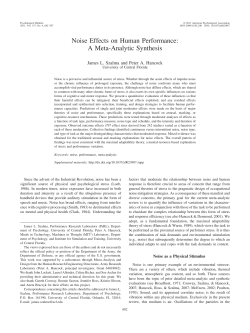 Noise Effects on Human Performance: A Meta