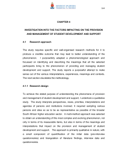 164 CHAPTER 4 INVESTIGATION INTO THE FACTORS