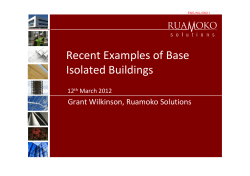 Recent Examples of Base Isolated Buildings