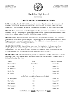 Commencement 2017 - Marshfield Public Schools