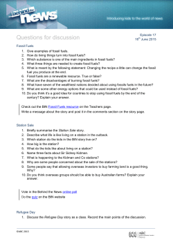 Questions for discussion