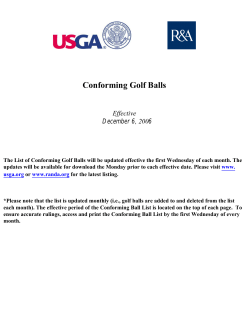 the USGA Conforming Golf Balls List