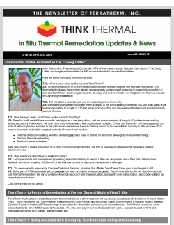 News from TerraTherm