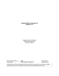 Foundations of English II-IV G10-12