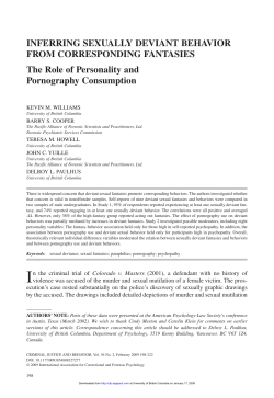INFERRING SEXUALLY DEVIANT BEHAVIOR FROM