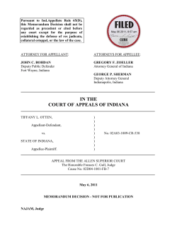Tiffany L. Otten v. State of Indiana