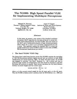 High Speed Parallel VLSI for Implementing Multilayer Perceptrons