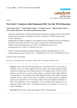 Ni-CeO2/C Catalysts with Enhanced OSC for the WGS Reaction