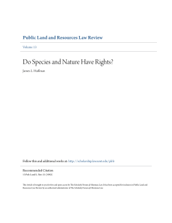 Do Species and Nature Have Rights?