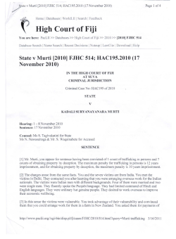 High Court of Fiji - United Nations Office on Drugs and Crime