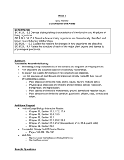 Biology EOC Review Questions Unit 3 2014