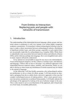 From Entities to Interaction: Replacing pots and people with