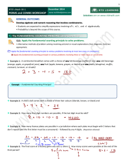 solutions to the perms and combs workshop booklet