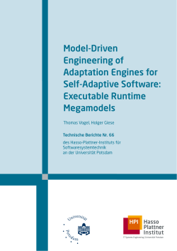 Model-driven engineering of adaptation engines for self