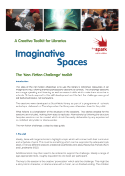 Non Fiction Challenge - The Spark Arts for Children