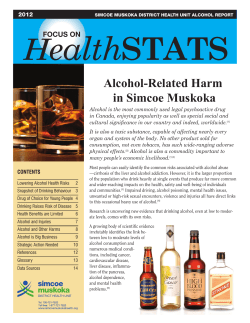 Focus on Alcohol Related Harm in Simcoe Muskoka