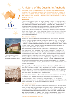 A history of the Jesuits in Australia