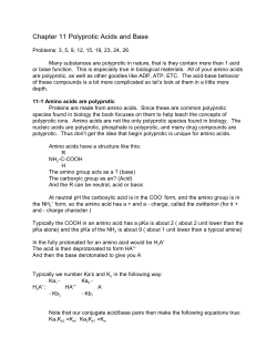 Chapter 11 Polyprotic Acids and Base