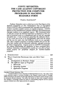 CONTU Revisited - Duke Law Scholarship Repository