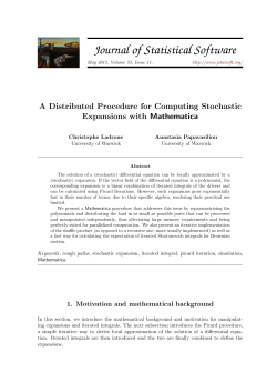 A Distributed Procedure for Computing Stochastic Expansions with