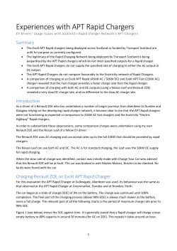 Experiences with APT Rapid Chargers