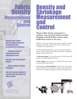Density and Shrinkage Measurement and Control Fabric Density