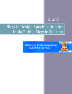 Draft1 Bicycle Design Specification for India Public Bicycle Sharing