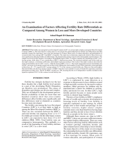 An Examination of Factors Affecting Fertility Rate