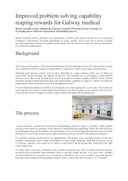 Improved problem solving capability reaping rewards for Galway