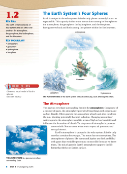 The Earth System`s Four Spheres