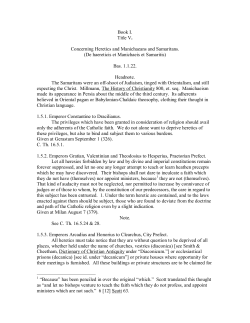 Book I. Title V. Concerning Heretics and Manichaeans and