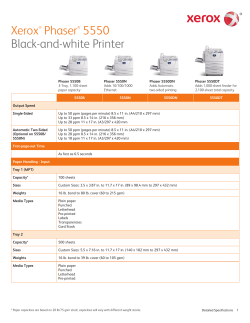Phaser 5550 Detailed Specifications
