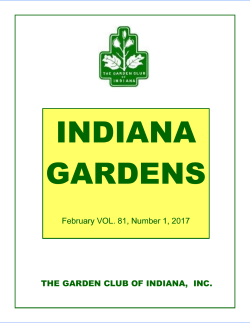 February 2017 Indiana Gardens - The Garden Club of Indiana, Inc.