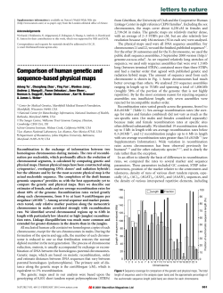 Comparison of human genetic and sequence