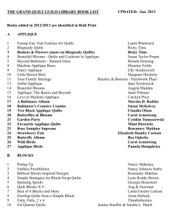 Library Collection - Grand Quilt Guild