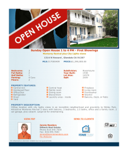 Sunday Open House 1 to 4 PM - First Showings