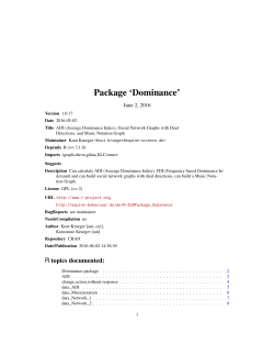 Package `Dominance`